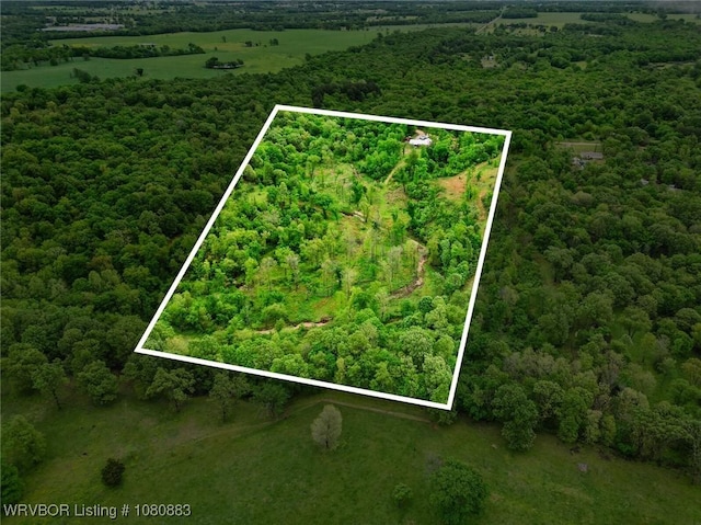 471962 E 720, Westville, OK 74965 - aerial view of property's location with property boundaries highlighted and a heavily wooded area