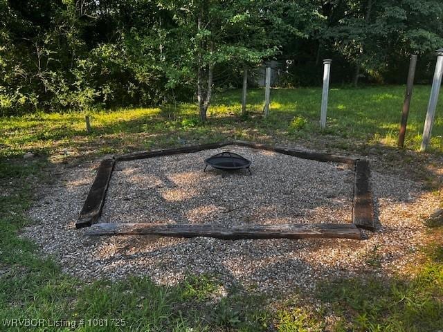 310 Butler St, Lavaca, AR 72941 - view of yard with an outdoor fire pit