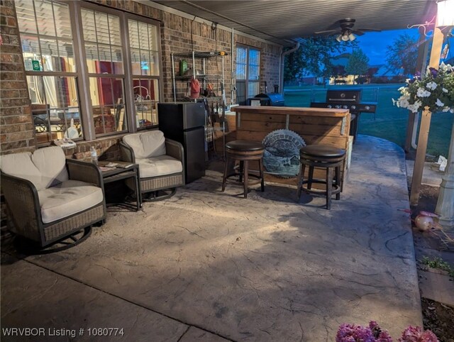 108722 4768th Rd, Roland, OK 74954 - view of patio / terrace with ceiling fan