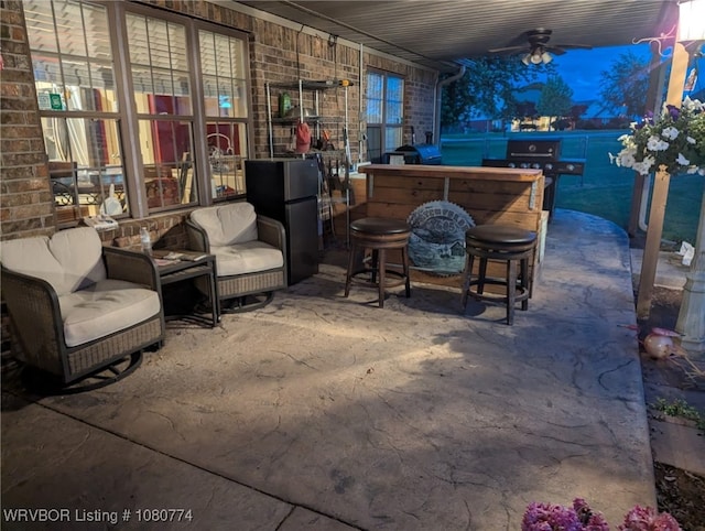 108722 4768th Rd, Roland, OK 74954 - view of patio featuring a ceiling fan