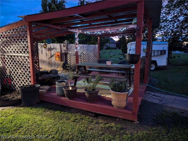 108722 4768th Rd, Roland, OK 74954 - view of patio with an outbuilding, fence, and a storage unit