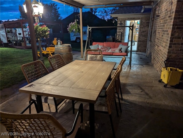108722 4768th Rd, Roland, OK 74954 - view of patio / terrace with an outdoor hangout area and outdoor dining space