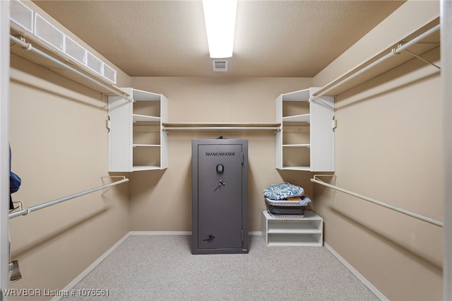 spacious closet featuring carpet