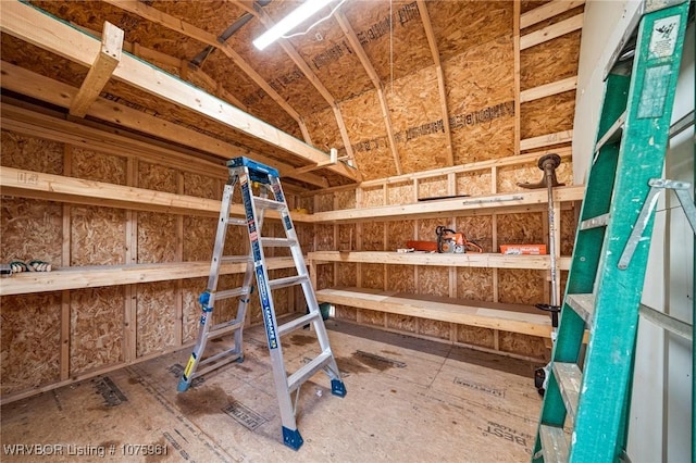 view of storage room