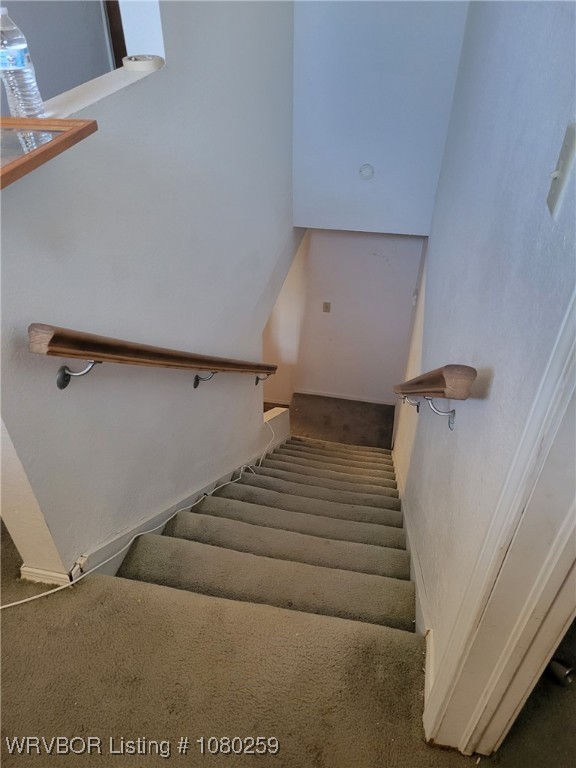 113614 S 4640th Rd, Gans, OK 74936 - stairway with carpet flooring
