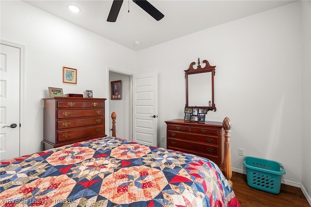 112 Countryside Way, Pocola, OK 74902 - bedroom featuring wood finished floors and a ceiling fan