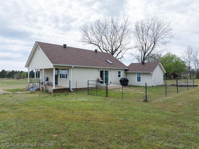 627 Parks Dr, Charleston, AR 72933 - rear view of property with a shingled roof