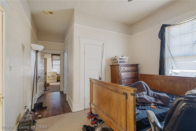 bedroom with carpet floors