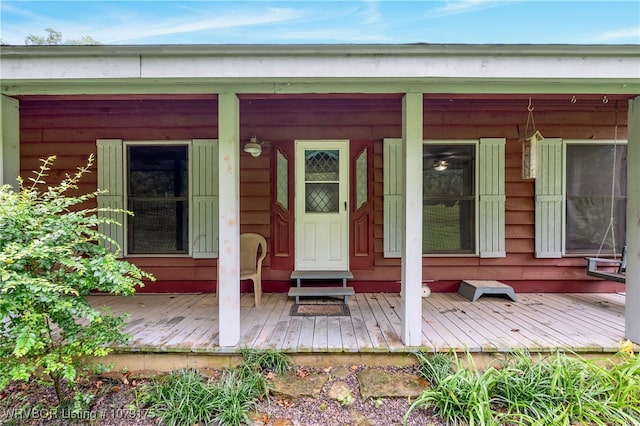 property entrance with a porch