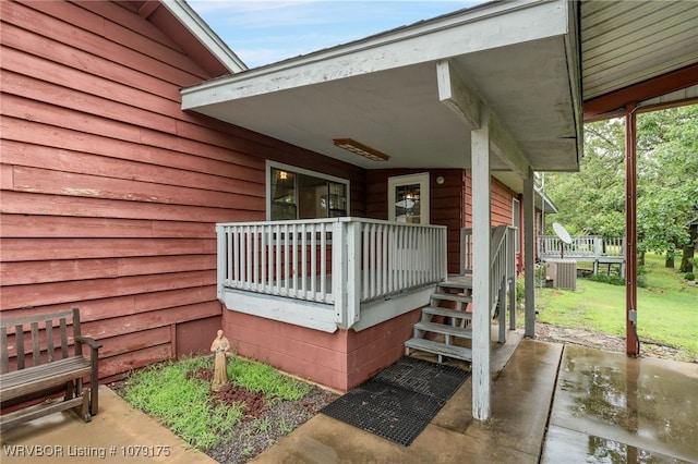 exterior space featuring central AC unit