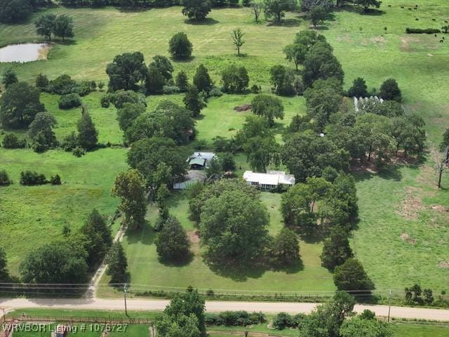 aerial view with a rural view