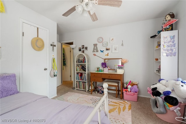 1008 Pattie Ln, Barling, AR 72923 - bedroom with carpet flooring and ceiling fan