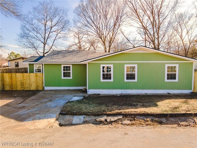 view of ranch-style home