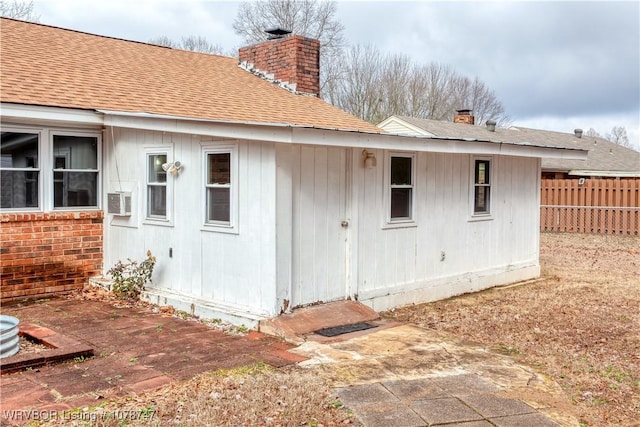 view of home's exterior with a patio