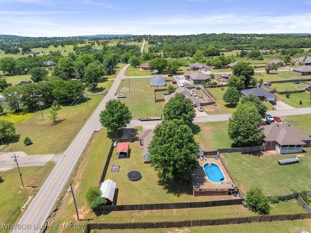 bird's eye view of a pool