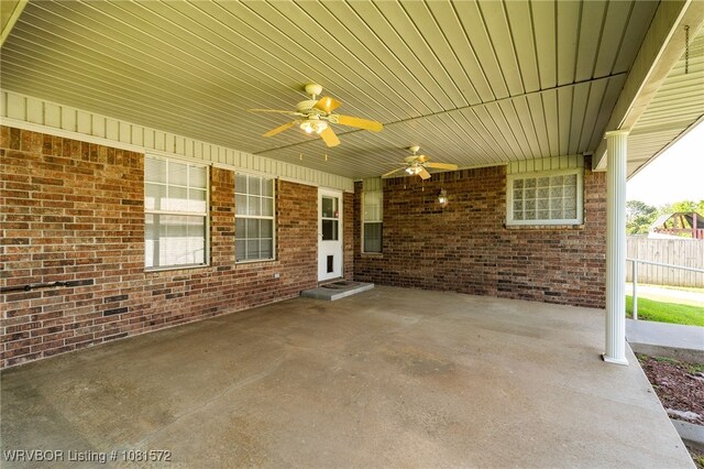 7004 Millennium Dr, Fort Smith, AR 72916 - view of patio / terrace featuring a ceiling fan