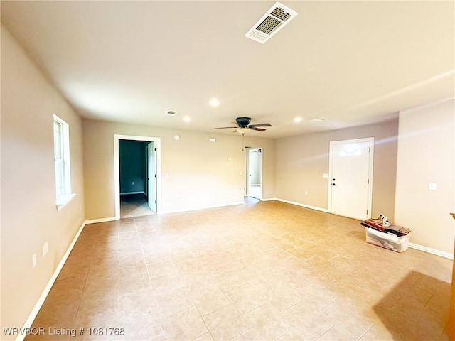 900 S Mattox Ln, Sallisaw, OK 74955 - empty room featuring recessed lighting and ceiling fan