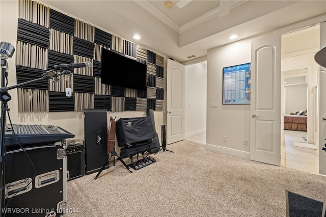 38 Jeffrey Way, Fort Smith, AR 72903 - carpeted office featuring ornamental molding, baseboards, and recessed lighting