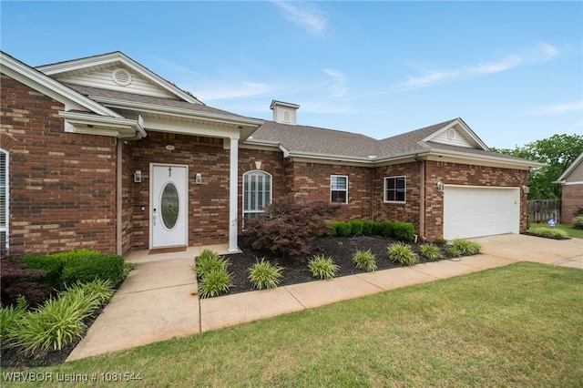 38 Jeffrey Way, Fort Smith, AR 72903 - view of front of property with an attached garage, concrete driveway, brick siding, and a shingled roof