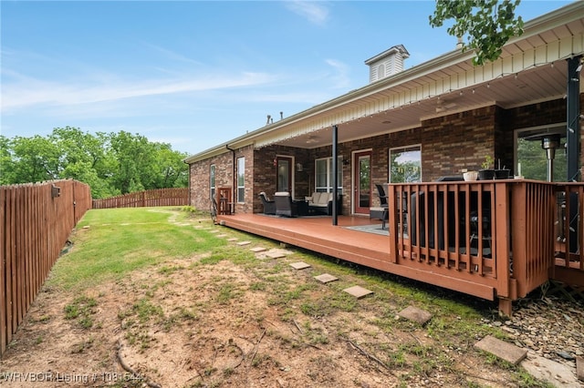 38 Jeffrey Way, Fort Smith, AR 72903 - view of yard with a wooden deck