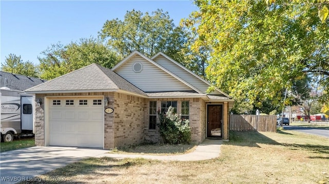 view of front facade featuring a garage