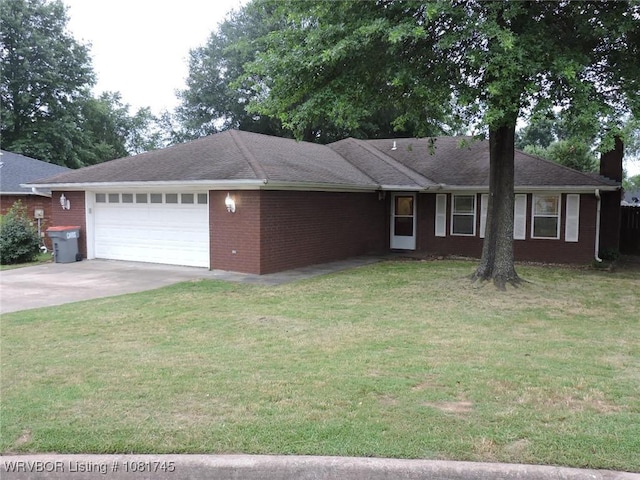 2211 Breckenridge Ter, Greenwood, AR 72936 - single story home featuring an attached garage, brick siding, concrete driveway, and a front yard