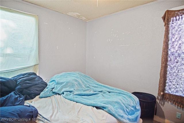 bedroom featuring ornamental molding