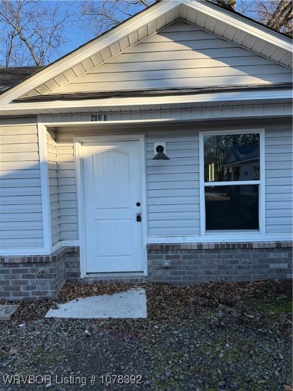 view of doorway to property