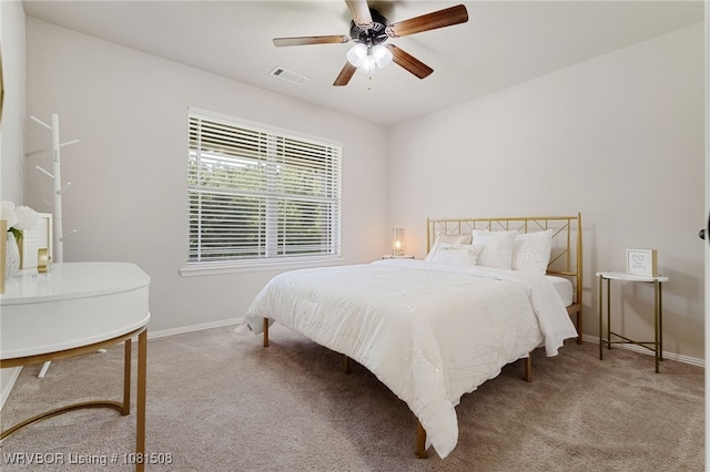 106 Stone Dr, Roland, OK 74954 - bedroom featuring carpet floors and ceiling fan