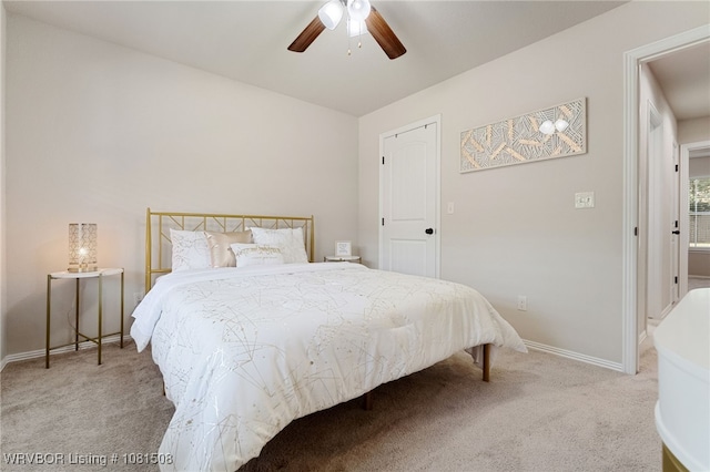 106 Stone Dr, Roland, OK 74954 - bedroom featuring carpet floors and a ceiling fan