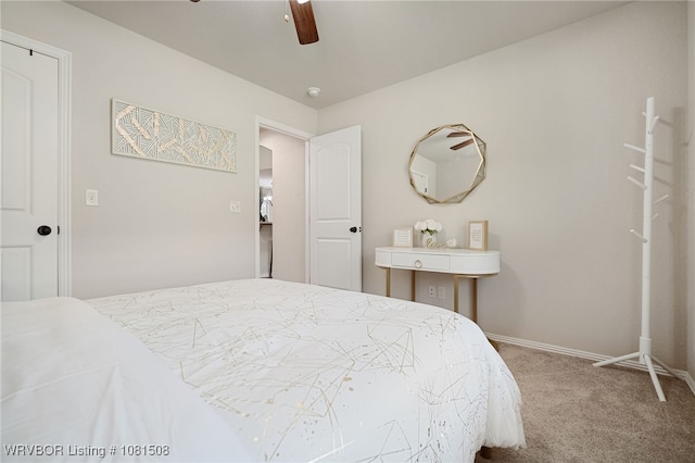 106 Stone Dr, Roland, OK 74954 - carpeted bedroom featuring baseboards and ceiling fan