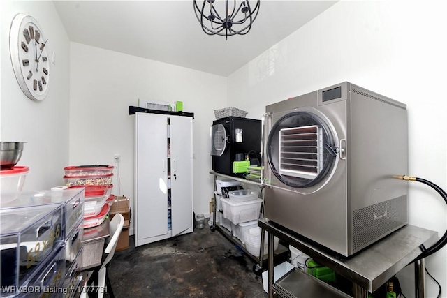 view of clothes washing area