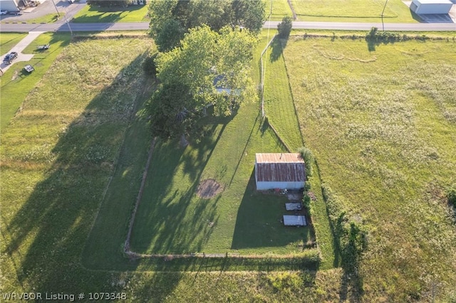 drone / aerial view with a rural view