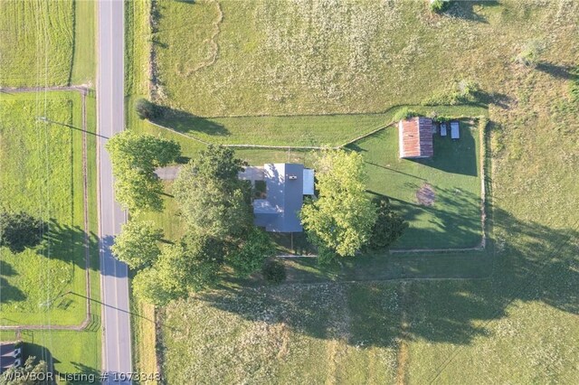 bird's eye view with a rural view