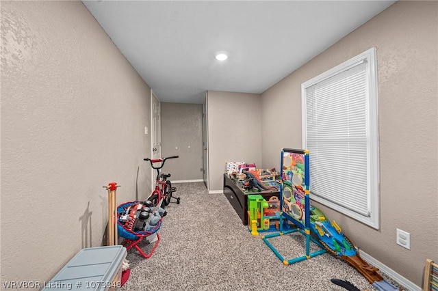 recreation room featuring carpet floors