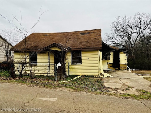 view of bungalow