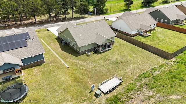 bird's eye view with a residential view