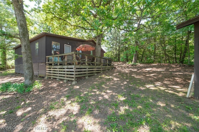 175 Sulphur City Rd, Fayetteville, AR 72701 - view of yard featuring a wooden deck