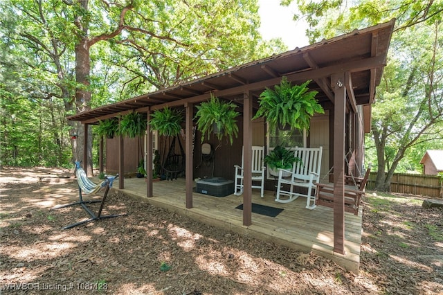 175 Sulphur City Rd, Fayetteville, AR 72701 - view of yard with a wooden deck