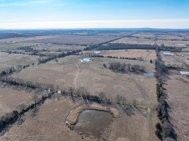 aerial view featuring a rural view