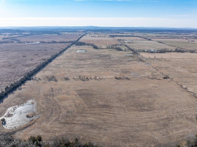 drone / aerial view with a rural view