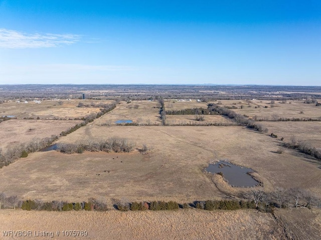 drone / aerial view with a rural view