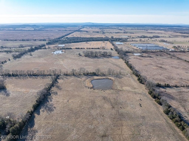 drone / aerial view with a rural view