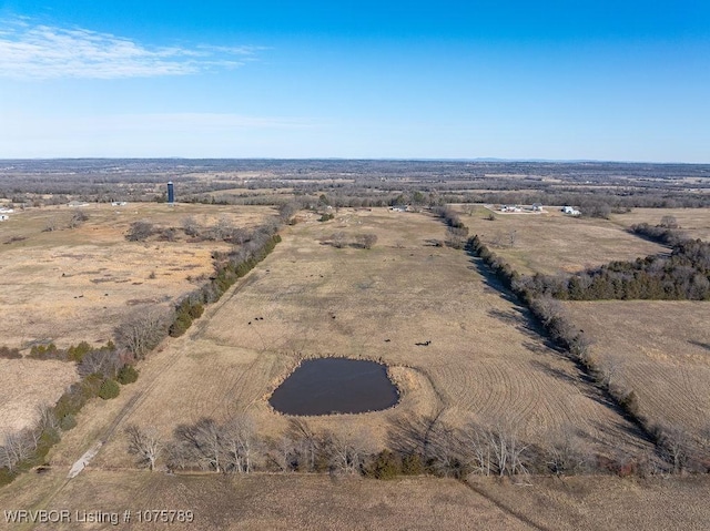 aerial view with a rural view