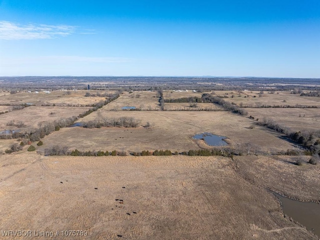 bird's eye view with a rural view