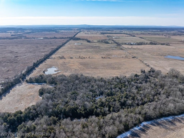 bird's eye view with a rural view