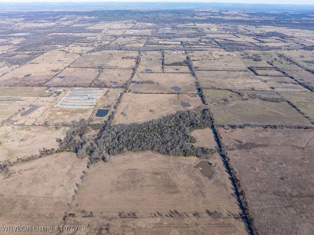 drone / aerial view with a rural view