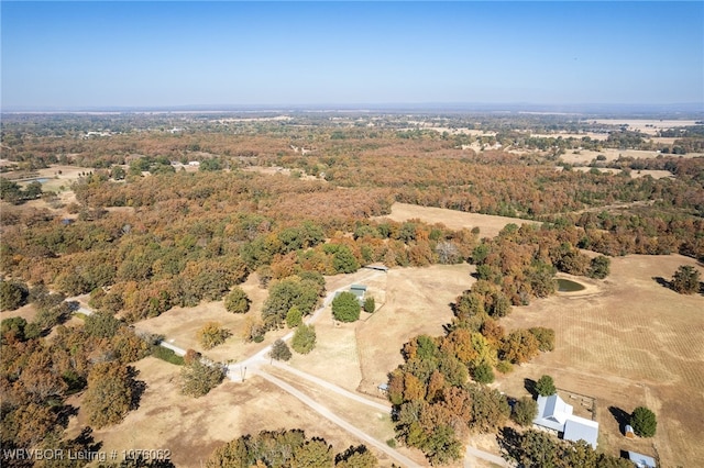 bird's eye view featuring a rural view