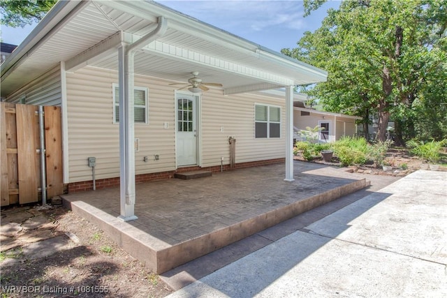 70 Haven Dr, Fort Smith, AR 72901 - view of patio featuring ceiling fan and entry steps