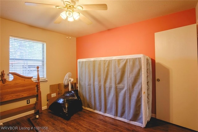 1515 M Cir, Barling, AR 72923 - bedroom featuring wood finished floors and a ceiling fan